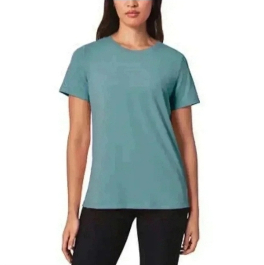 Mondetta Womens Active Top Green Short Sleeved T-shirt Size Large Crewneck NWOT